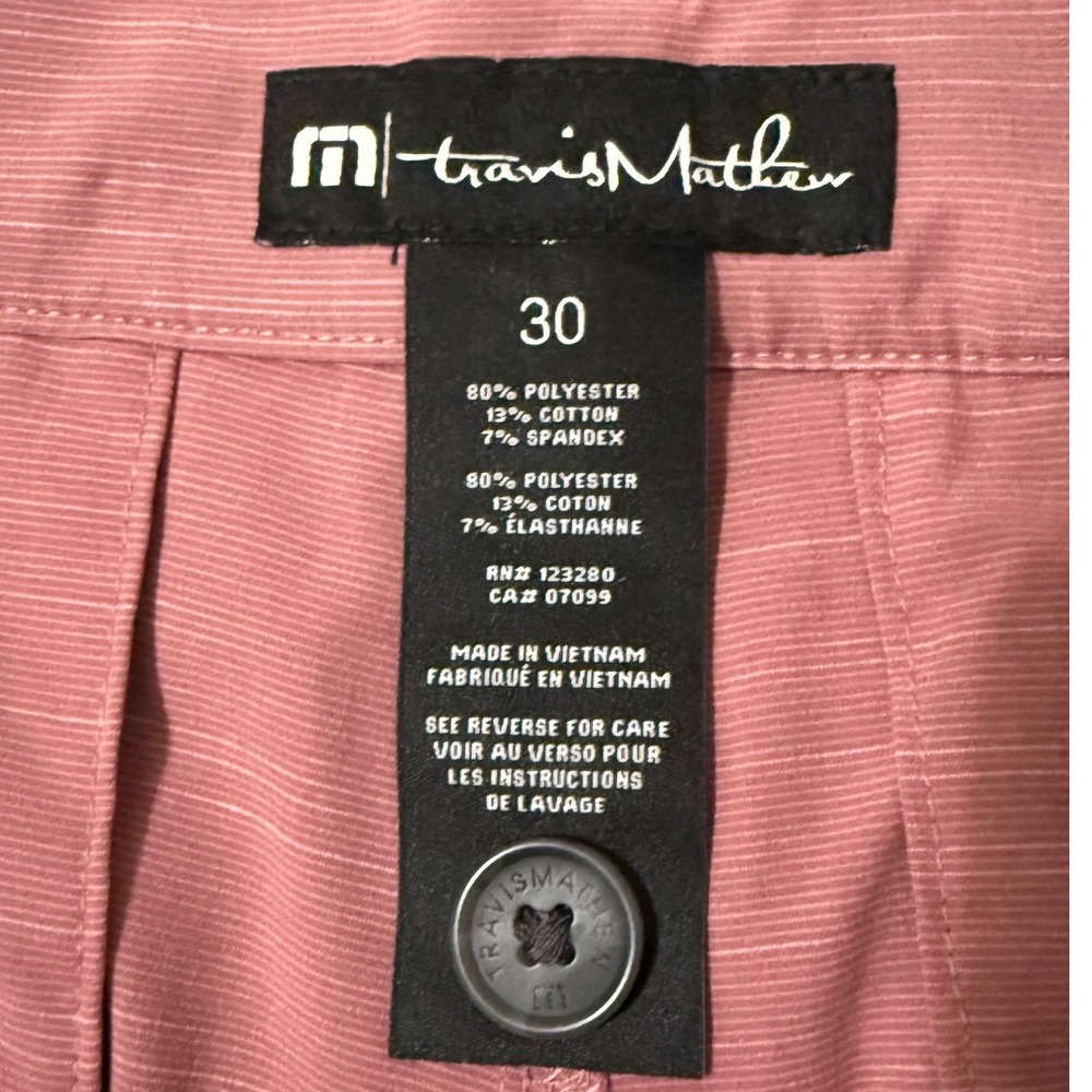 Travis Mathew Mens Shorts Size 30 Heather Rosin Pink Golf Casual - Picture 3 of 9